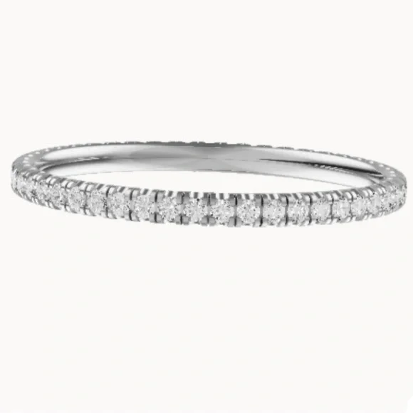 Étincelle de Cartier Eternity Diamond Wedding Band 0.50 ct. 18K W Gold SZ 5.75 - Picture 3 of 11